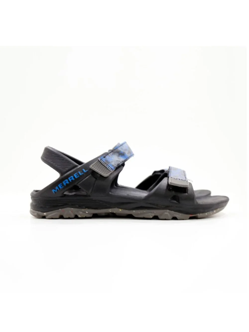 Merrell Hydro Drift Black & Blue Lightweight Adjustable Sandals - Youth 4